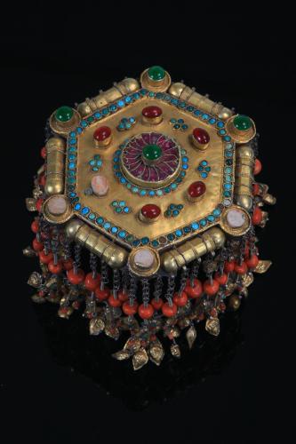 0380 Takya-tuzi (headdress). Khorezm , nineteenth century